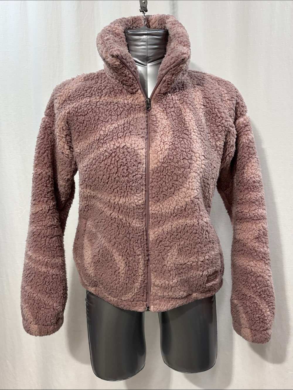 Abercrombie & Fitch Pink Teddy Zip-Up Jacket every day casual warm school y2k